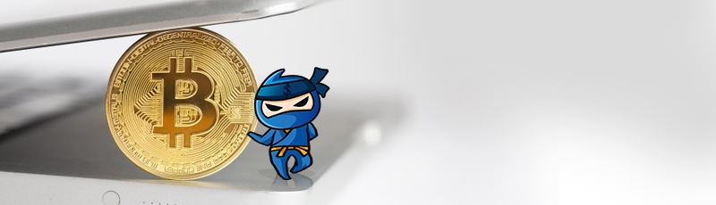  bitcoin naast een ninja
